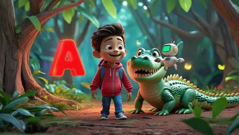 AI Video from prompt: "Pixar-style animation scene in a magical forest