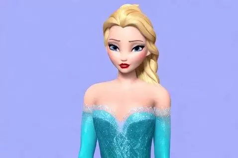 AI Video from prompt: Adult version, Elsa(frozen) busty, walking, beau