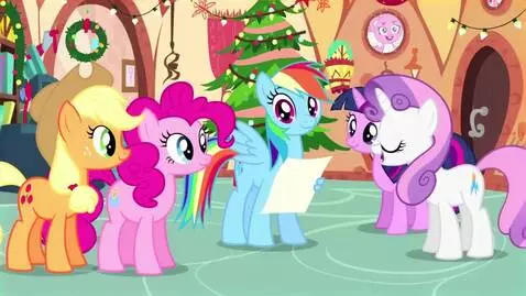 AI Video from prompt: Applejack, Fluttershy, Pinkie Pie, Rainbow Dash 