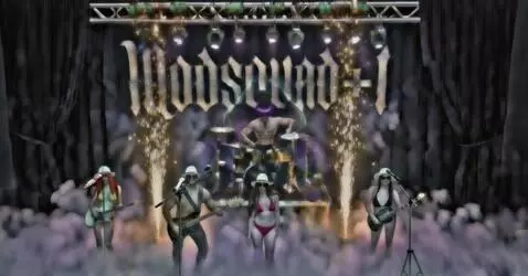 AI Video from prompt: The Letters that spell "MODSQUAD+ 1" starts glow