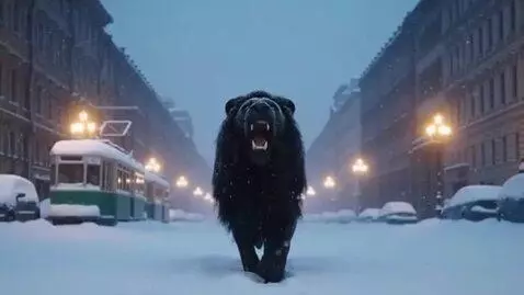 AI Video from prompt: Black lion with rare white spotting pattern like