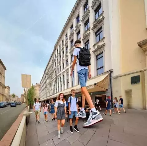 AI Video from prompt: The tallest boy steps back a little, turns aroun