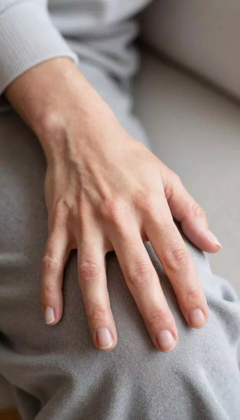 AI Video from prompt: A beautiful French manicure gradually appears on