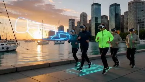 AI Video from prompt: men and women running in chicago by the watr wit