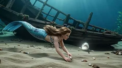 AI Video from prompt: Render a photorealistic 3D underwater scene (4K,