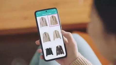 AI Video from prompt: A smartphone screen with the application logo (D