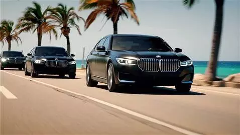 AI Video from prompt: make me a video 3 bmw cars driving