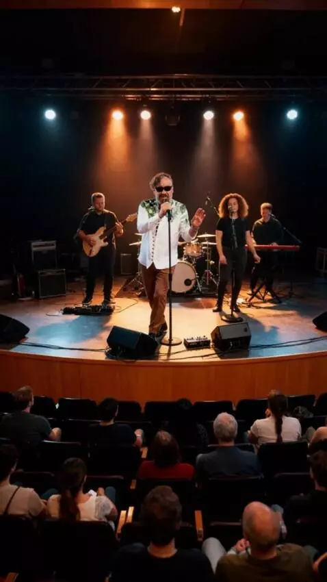 AI Video from prompt: Realistic video. High quality. A man in dark gla