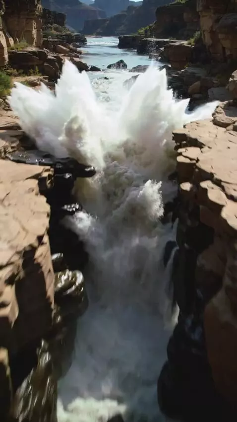 AI Video from prompt: Vertical video 9:16, 6 seconds, top-down drone s