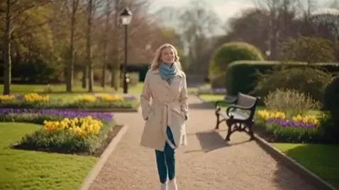 AI Video from prompt: A woman blonde take a shower