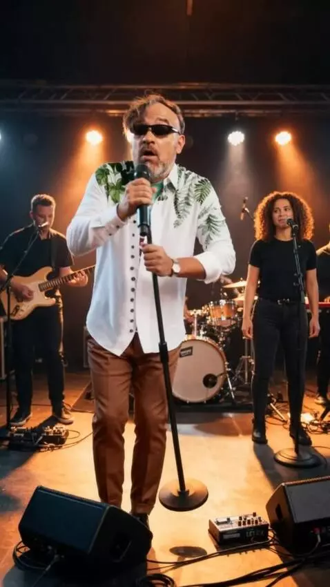 AI Video from prompt: Realistic video. High quality. A man in dark gla