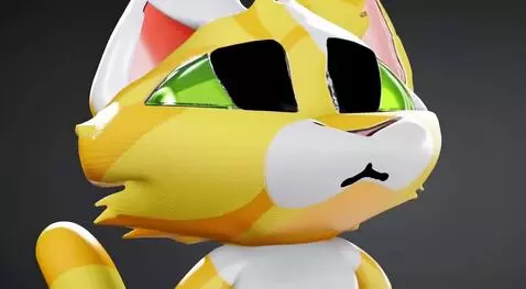 AI Video from prompt: Cat talks with a serious face, his ears are movi