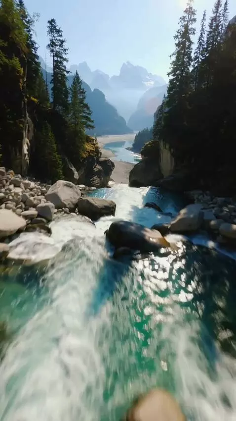 AI Video from prompt: Prompt: Photorealistic, cinematic drone shot fly