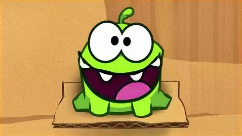 AI Video from prompt: a green cartoon talking frog-esque looking creat