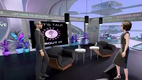 AI Video from prompt: Have the avatars sit down in the chairs and have