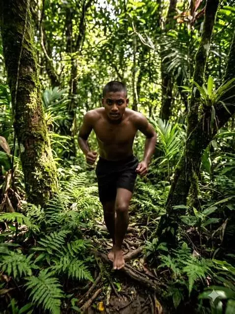 AI Video from prompt: Running raining