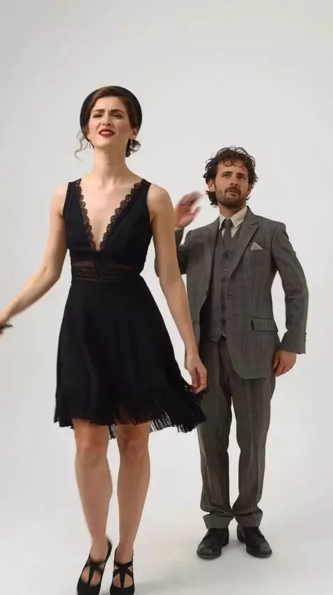 AI Video from prompt: The woman becomes indignant and leaves, the man 