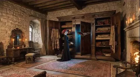 AI Video from prompt: The room is silent. From a narrow crack in the s