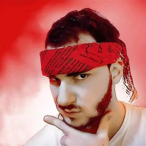 AI Video from prompt: Little motion of head and showing like by one ha