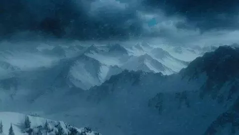 AI Video from prompt: Wide aerial shot of Sierra Nevada mountain range