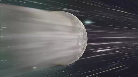 AI Video from prompt: Visual Action: The rocky planet Mercury streaks 