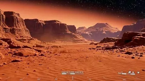 AI Video from prompt: Visual Action: Wisps of red dust and sand blow a