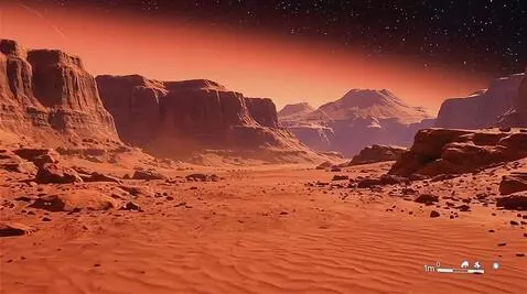 AI Video from prompt: Visual Action: Wisps of red dust and sand blow a