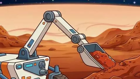 AI Video from prompt: Visual Action: The mechanical robotic arm of the