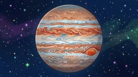 AI Video from prompt: Visual Action: The colourful, swirling banded cl