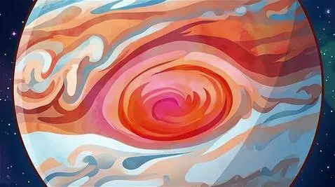 AI Video from prompt: Visual Action: An extreme close-up of Jupiter's 