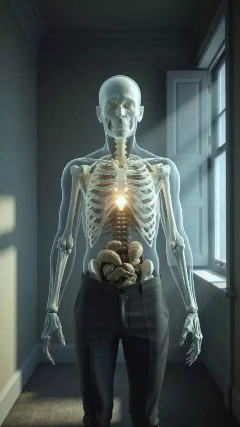 AI Video from prompt: “First-person perspective inside a dim quiet roo