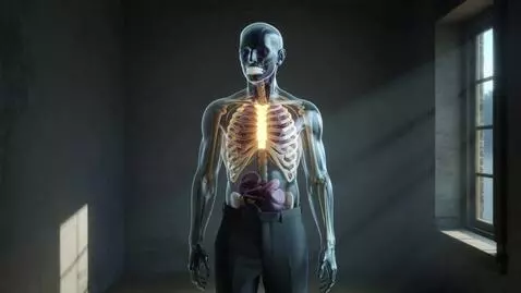 AI Video from prompt: First-person view inside a dim room. Faint morni