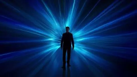 AI Video from prompt: A cinematic scene of a mysterious man standing s