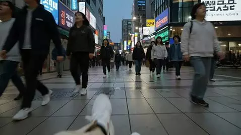 AI Video from prompt: I'm walking around Seoul with a first-person vie