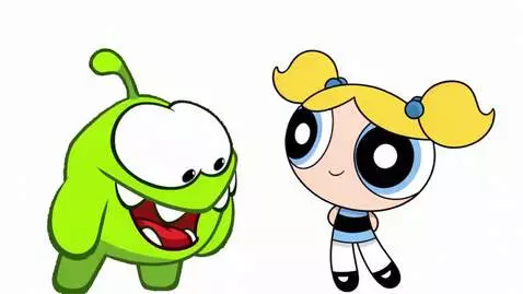 AI Video from prompt: a green cartoon talking frog-esque looking creat