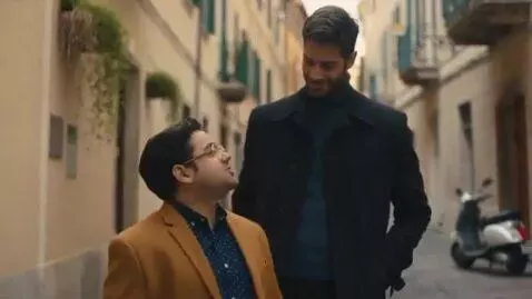 AI Video from prompt: Italian guy his height is 198cm standing behind 