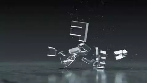 AI Video from prompt: Glass letters fall from the sky like rain and sm