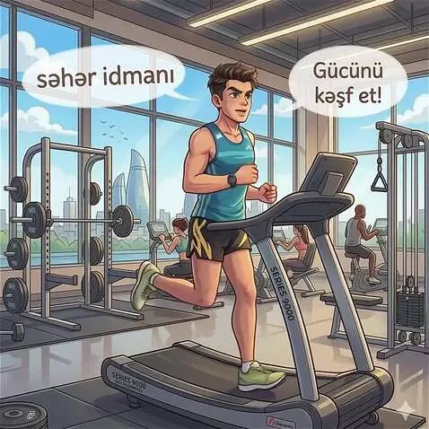 AI Video from prompt: A cinematic animation of the young man jogging a