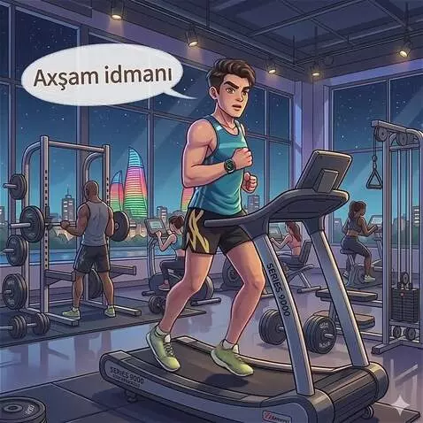 AI Video from prompt: A cinematic animation of the young man jogging a