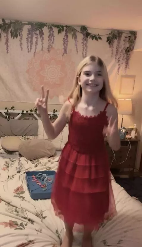 AI Video from prompt: Low gravity in girls bedroom as she jumps on her