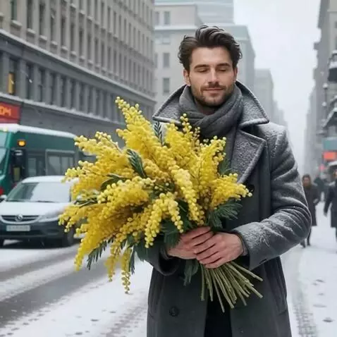 AI Video from prompt: He walks, smiles and holds out his hands with a 