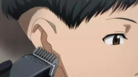 AI Video from prompt: A young woman with thick, jet-black hair receive