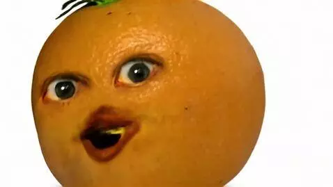 AI Video from prompt: a talking orange fruit with a realistic face sup
