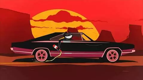 AI Video from prompt: driving and go