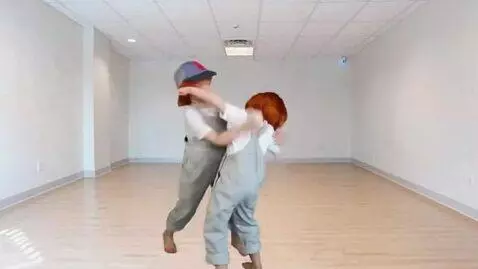 AI Video from prompt: two boys with ginger hair,angry fight,clinch and