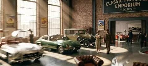 AI Video from prompt: Drive one of these cars at high speed through th