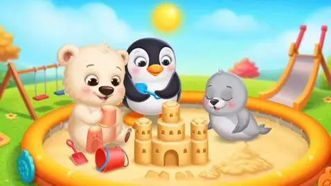 AI Video from prompt: Picture this: a charming cartoon penguin is frol