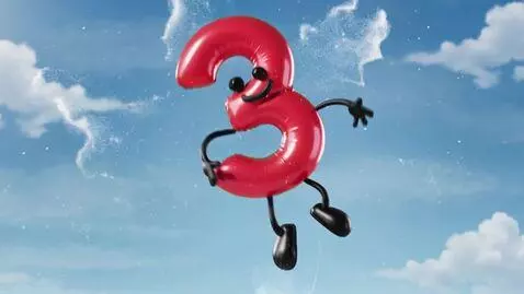 AI Video from prompt: A large red balloon bursts and inside it sits a 