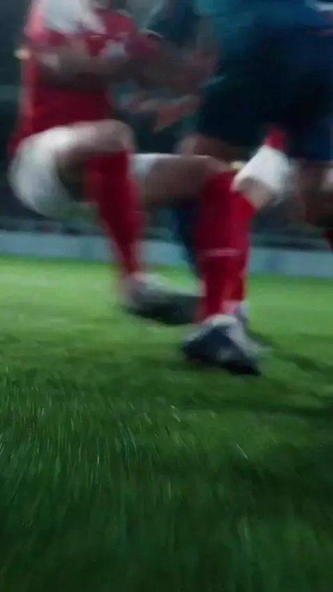 AI Video from prompt: A talented football player with incredible dribb
