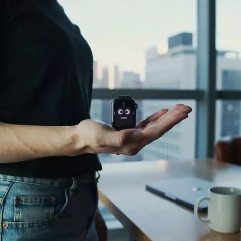 AI Video from prompt: generate a video where a person from Apple holds